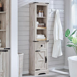 Farmhouse Slim Bathroom Storage Cabinet, 68" Tall Storage Cabinet