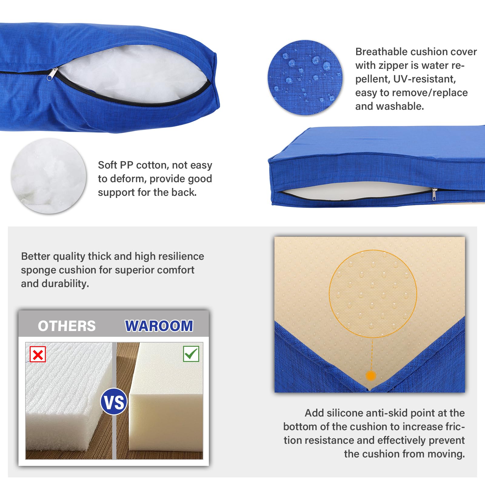 Patio Loveseat Outdoor Wicker Small Couch PE Rattan 2-Seater Furniture Sofa