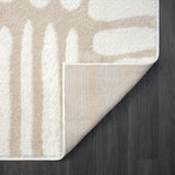 Nuevo Collection Area Rug 6'x9' - Beige/Cream Abstract Design