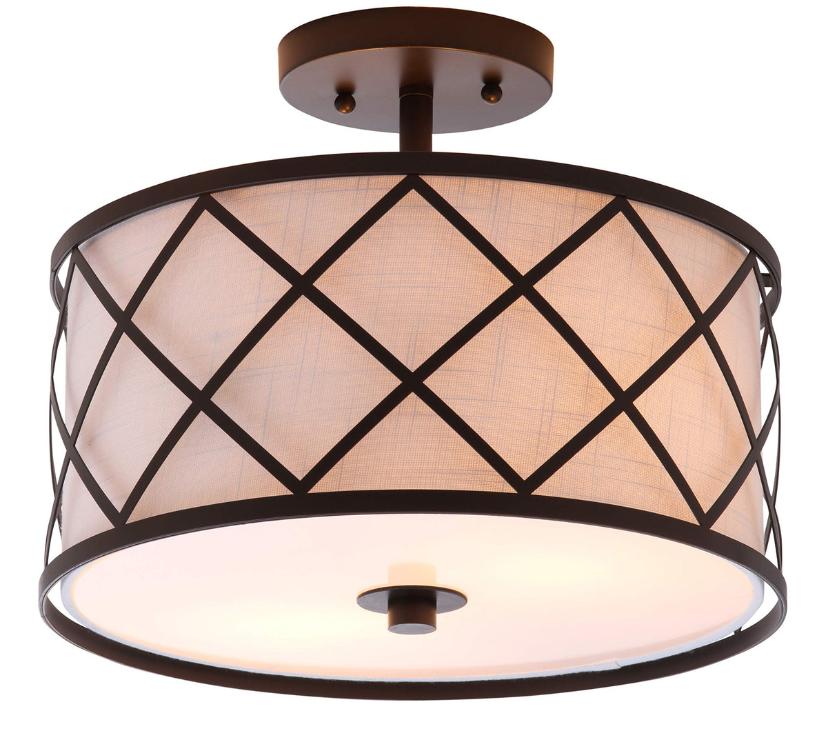 3505B Elizabeth 13.25" Metal LED Flush Mount, Contemporary,Transitional Dimmable,