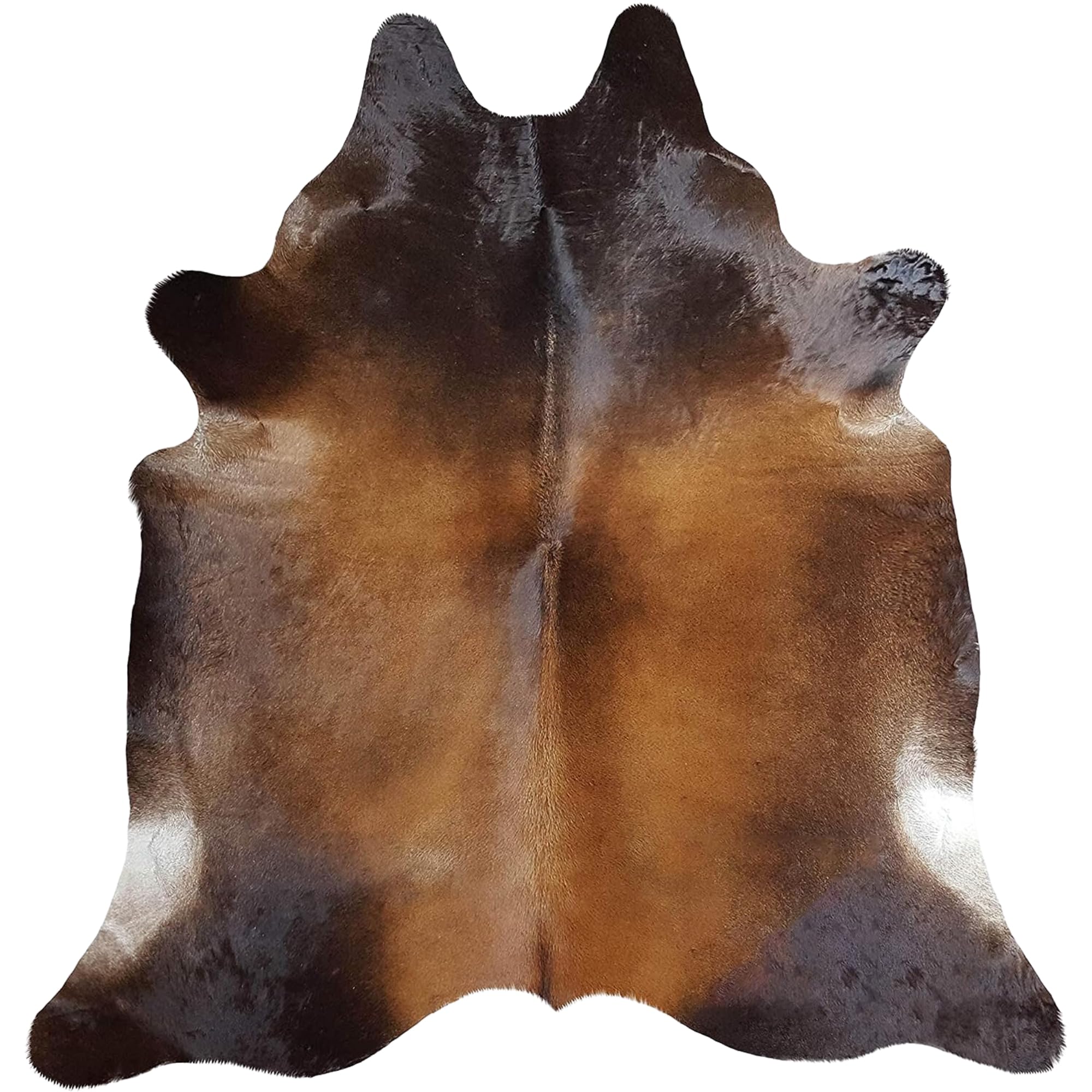 100% Genuine Mahogany Brown Cowhide Rug - Modern Style Animal Skin Rug