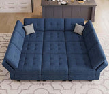 Convertible Sectional Sleeper Sofa Bed Modular Sofa Sleeper Couch Set