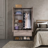 Armoire Wardrobe Closet, Freestanding Clothing Armoire Wooden Retro