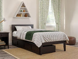 with Underbed Drawers, White