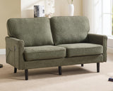 Loveseat Sofa,56" Green Boucle Couch Small Couch Love Seat Sofa with USB & Removable Pillow Cover, Mid Century Modern Couch for Living Room, Bedroom, Office, Apartment (Green Boucle)