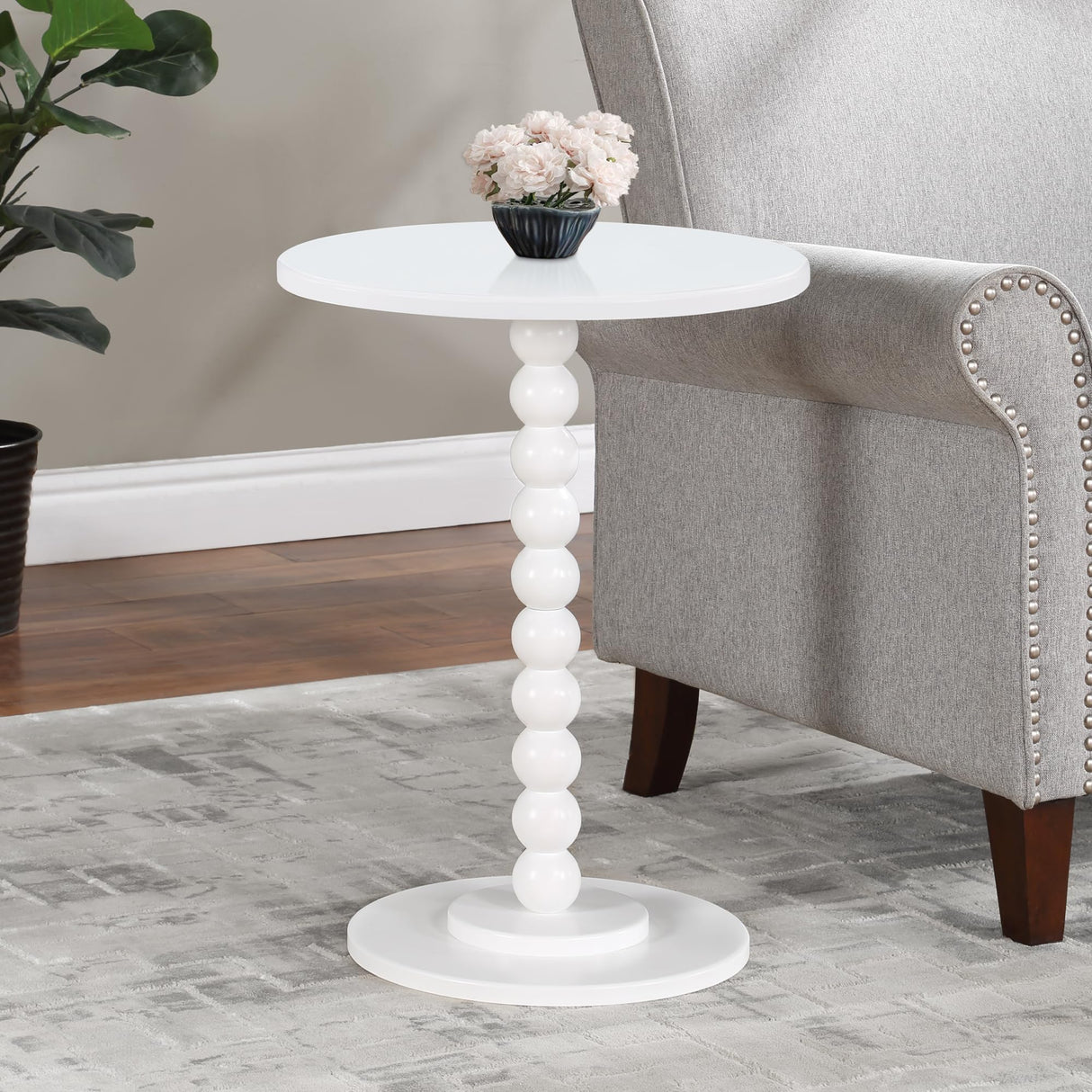 Classic Accents Venetian Spindle End Table 17.75" - Traditional Turned Solid Wood End Table