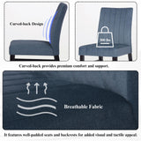 Walton 5-Piece Round Dining Set - Blue