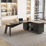 63 inches Executive Desk and 47" lateral File Cabinet, L-Shaped Desk