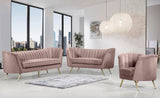 Margo Collection Modern | Contemporary Velvet Upholstered Loveseat