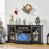 Fireplace TV Stand with 3-Sided Glass Electric Fireplace