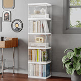 SBookshelves and Bookcases Floor Standing,5 Tiers Display Storage Shelves,Tall Bookcase Home Decor Furniture for Home Office, Living Room, Bed Room(15.8x11.8x61in)