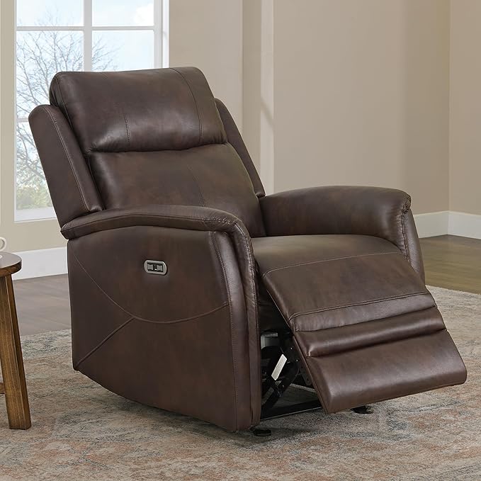 Leather Recliner Chair Faux Reclining Sofa Lazy Boy Glider Rocking Function