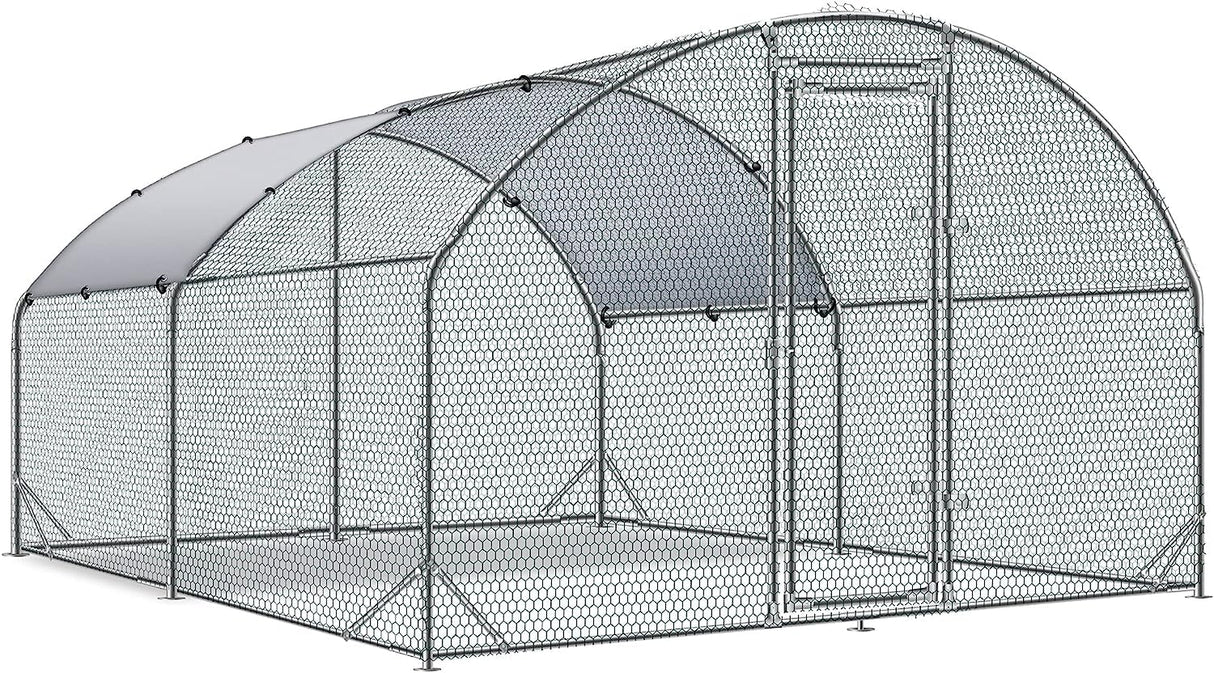 Large Metal Chicken Coop Walk-in Poultry Cage Heavy Duty Chicken Runs