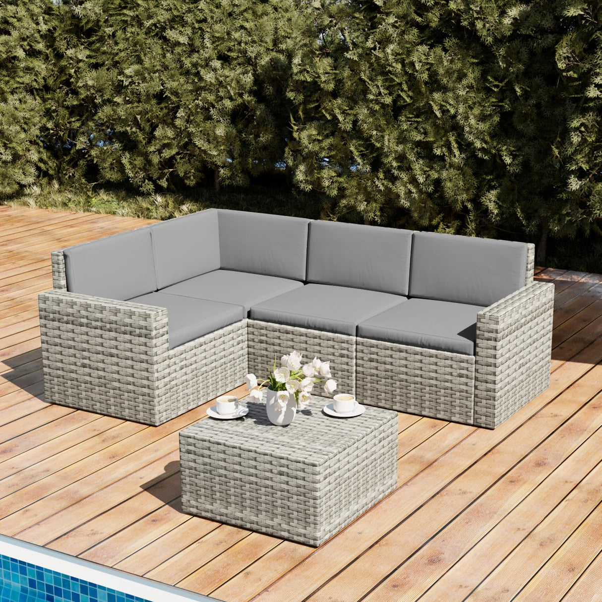 Outdoor Patio Furniture, Wicker Patio Conversation Set, Modular Patio Furniture Sets