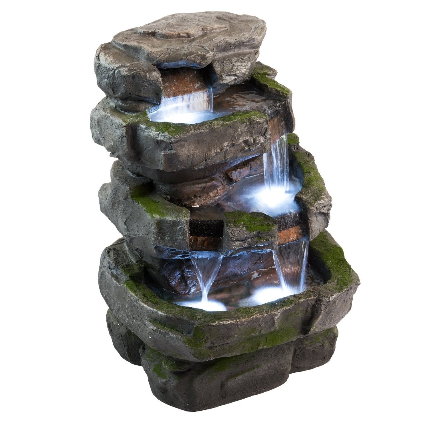 Stunning Outdoor Water Feature for Gardens & Patios. Weather Resistant w/LED Lights