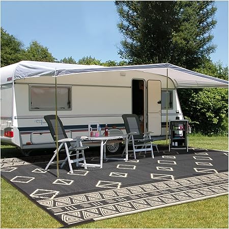 Outdoor Rugs for Patio 9'x12' Plastic Straw Rug Clearance for RV Camping