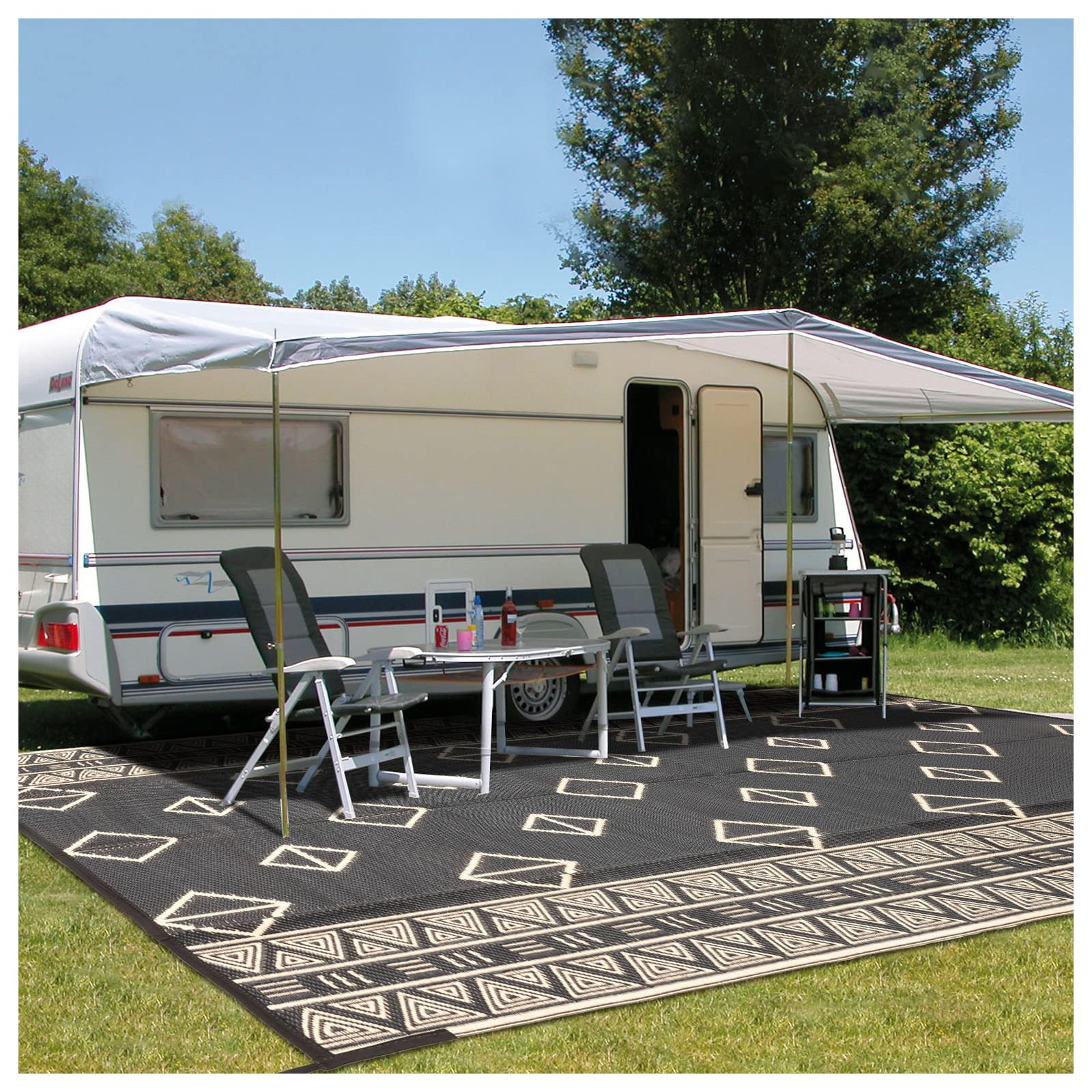 Outdoor Rugs for Patio 9'x12' Plastic Straw Rug Clearance for RV Camping