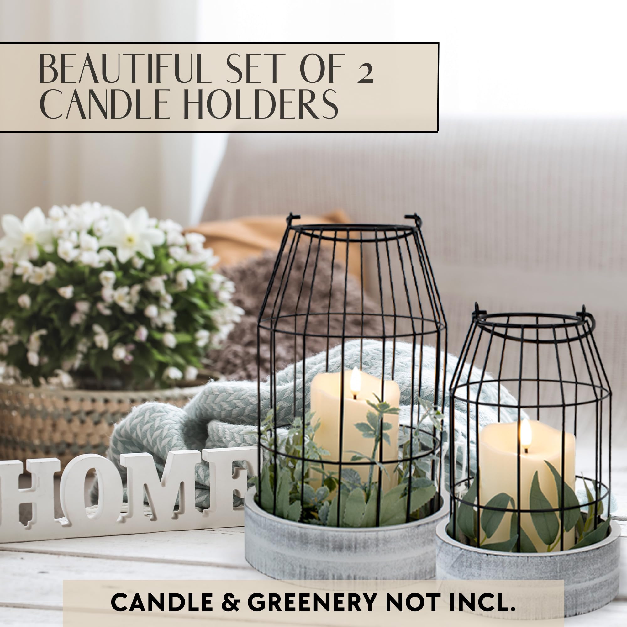 Rustic Farmhouse Lantern Decor - Stylish Decorative Lanterns for Your Living Room