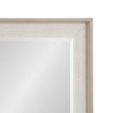 Kobert Transitional Rectangle Wall Mirror, 24 x 36, Tan