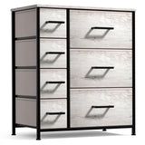 Dresser with 7 Faux Wood Drawers - Storage Unit Organizer Chest for Clothes - Bedroom,