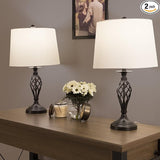 Lamps - Set of 2 Oil-Rubbed Bronze, Modern Farmhouse Style, Bedside, or Living Room