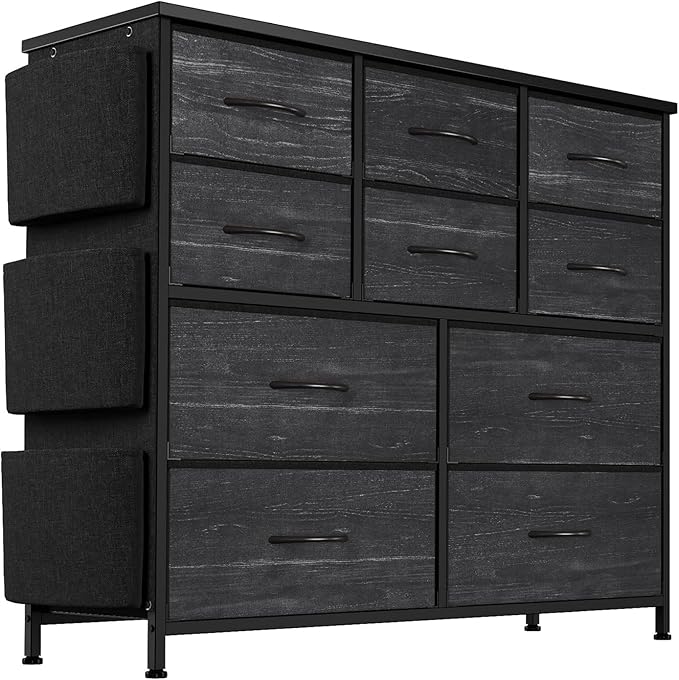 Bedroom, 10 Drawers Fabric Storage Drawer, Chest of Drawers