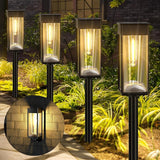 Solar Pathway Lights, 8 Pack Solar Powered Garden Lights Outdoor Waterproof, Auto