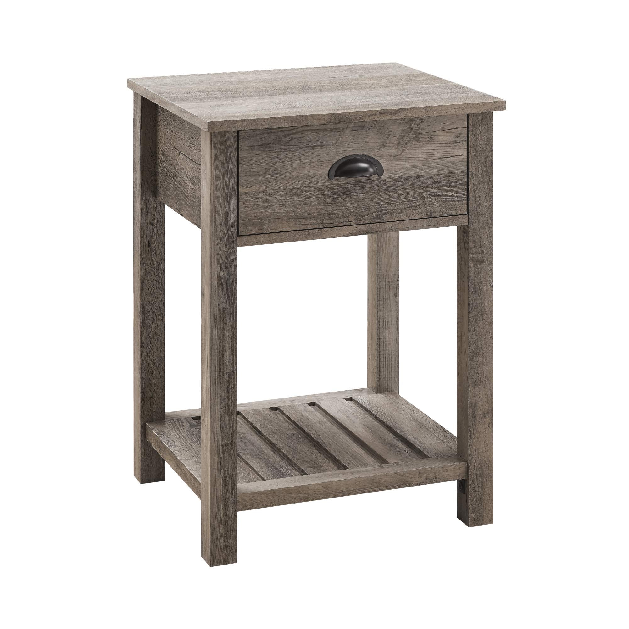 Farmhouse Square Side Accent Table Set-Living-Room Storage