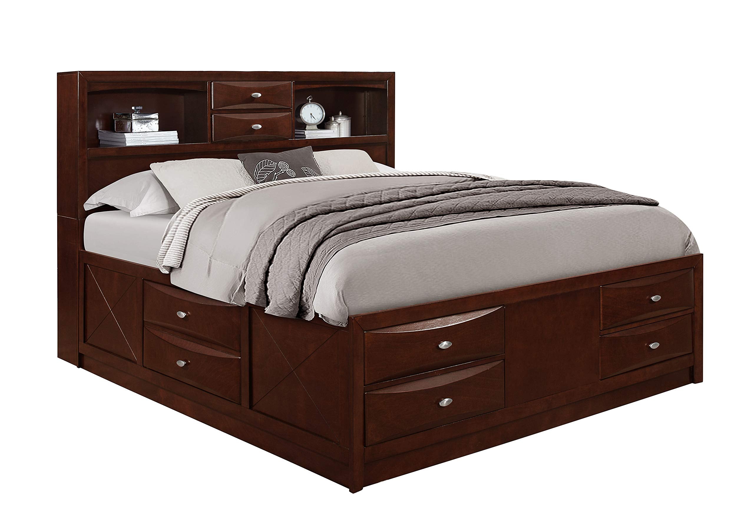 Merlot Linda Full Bed Platform