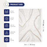 Nomad Cream & Beige Area Rug 6' x 9'