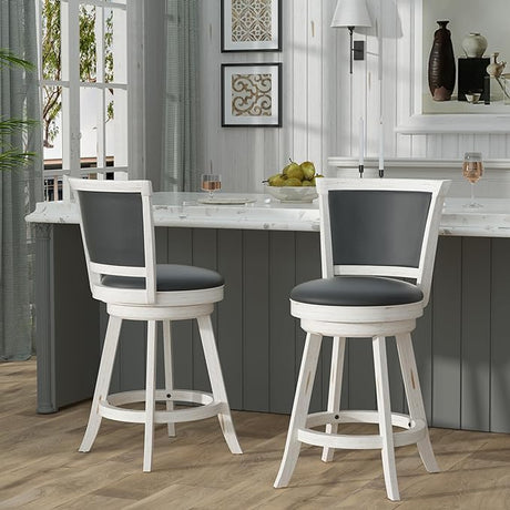 29" Bar Height Swivel Stools, High Back Swivel Bar Stools