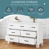 Dresser for Bedroom with 7 Drawers, Modern Chest of Drawers Closet with Metal Handle,