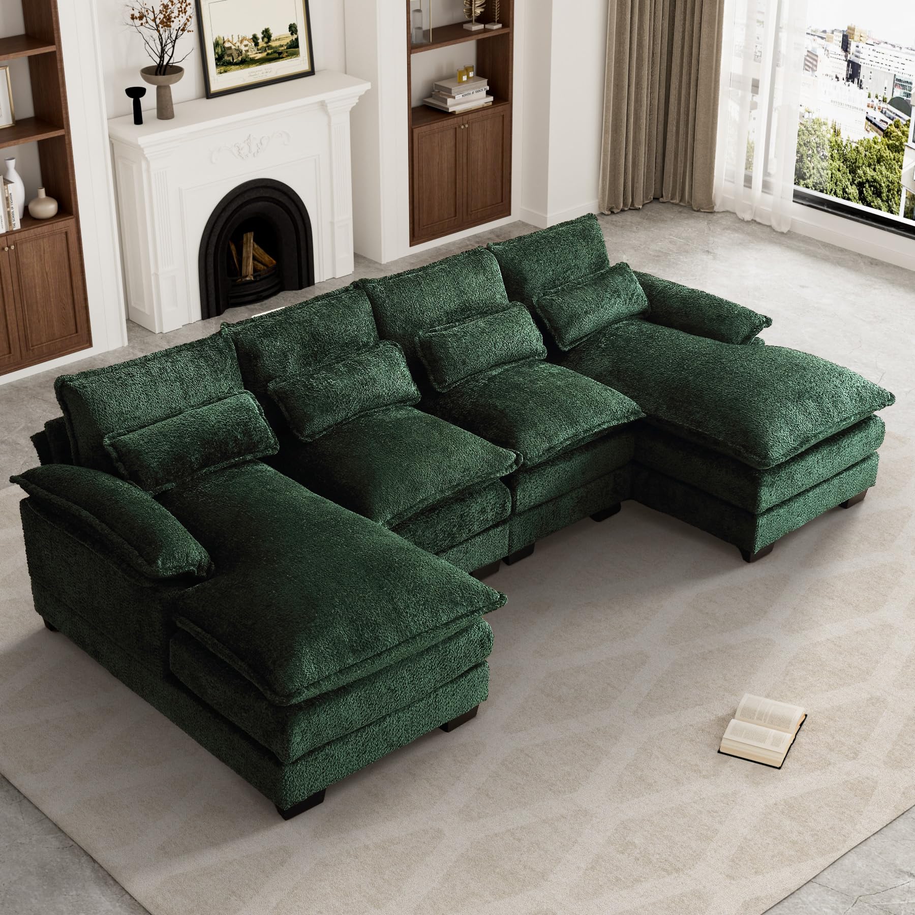 Sofa Cloud Couch, 110" Upholstery Comfy Modular Sofa