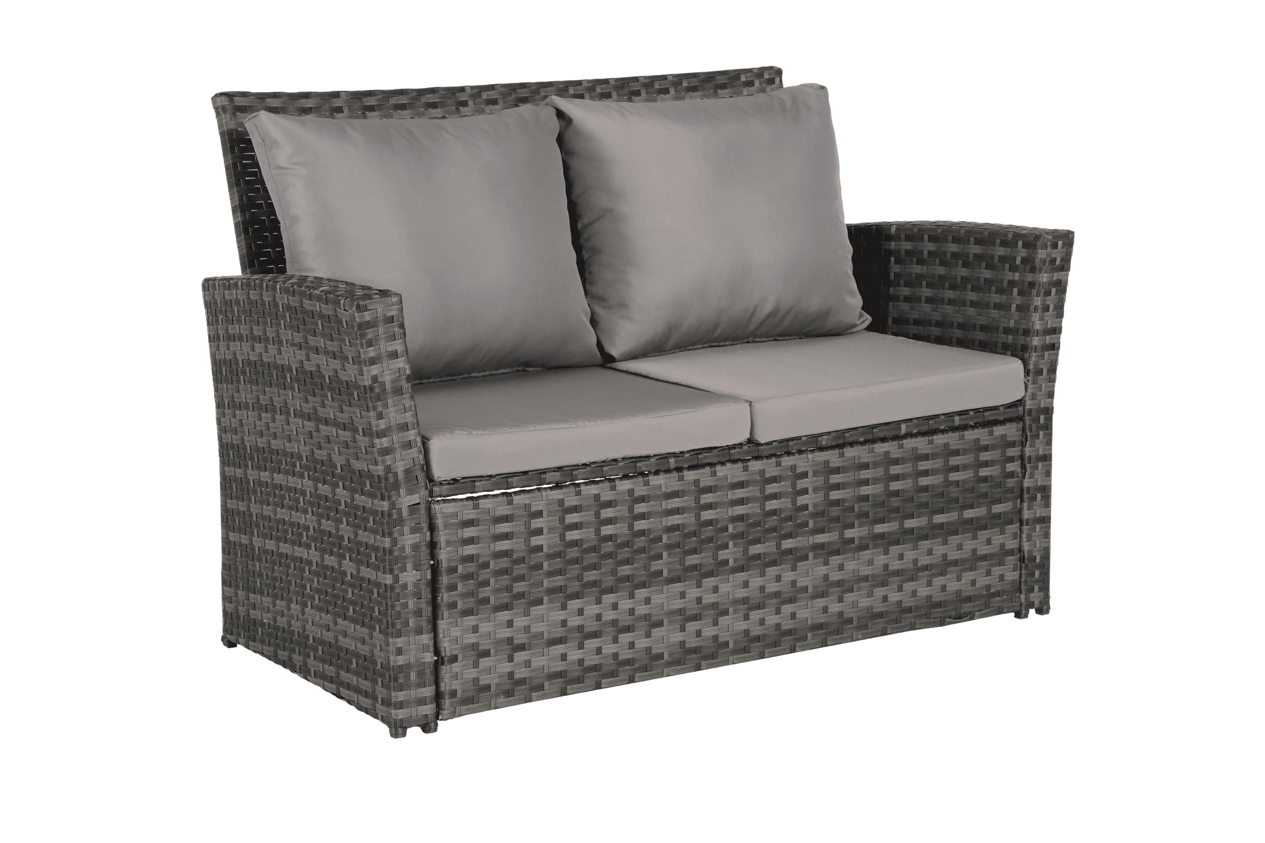 4-Piece Outdoor Patio Furniture Set: Rattan Wicker Chairs, Tempered Glass Coffee Table