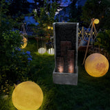 Fountains Indoor Outdoor 4-Tier Modern Cascading Floor-Standing Water Feature Fountain