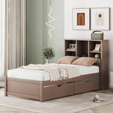 Bed Frame with Built-in USB Port Walnut