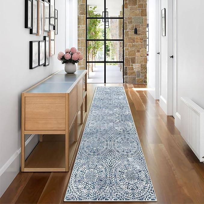 6x9 Area Rugs, Stain Resistant Washable Rug for Living Room, Vintage Inspired Rug