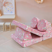 Modular Kids Play Couch Toddler Couch for Playroom, 8-Piece Fold Out Kids Couch