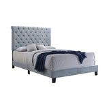 Warner Upholstered Bed Slate Blue, Queen