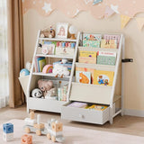 Kids Bookshelf and Toy Storage - Kids Book Shelf for Kids Rooms,