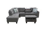 Living Room Furniture Sets,3-Piece Sectional Sofa Set with 2 Cup Holder