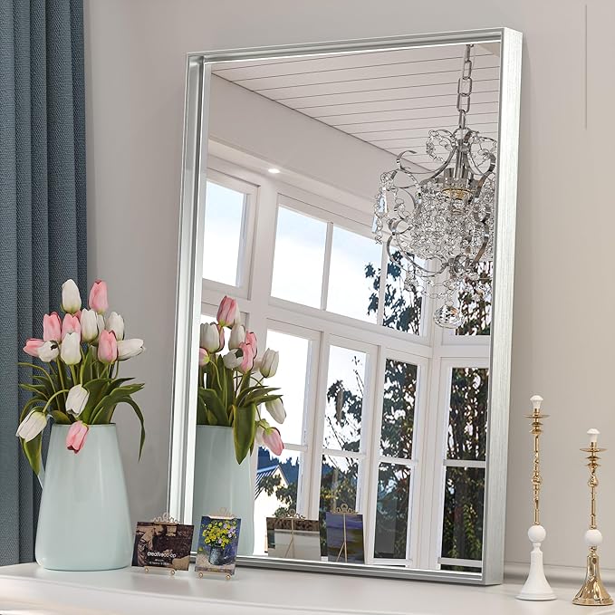 Oil Rubbed Bronze Rounded Rectangle Bathroom Mirror