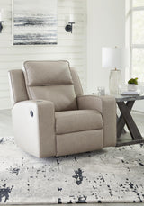 Lavenhorne Contemporary Faux Leather Upholstered Manual Rocker Recliner