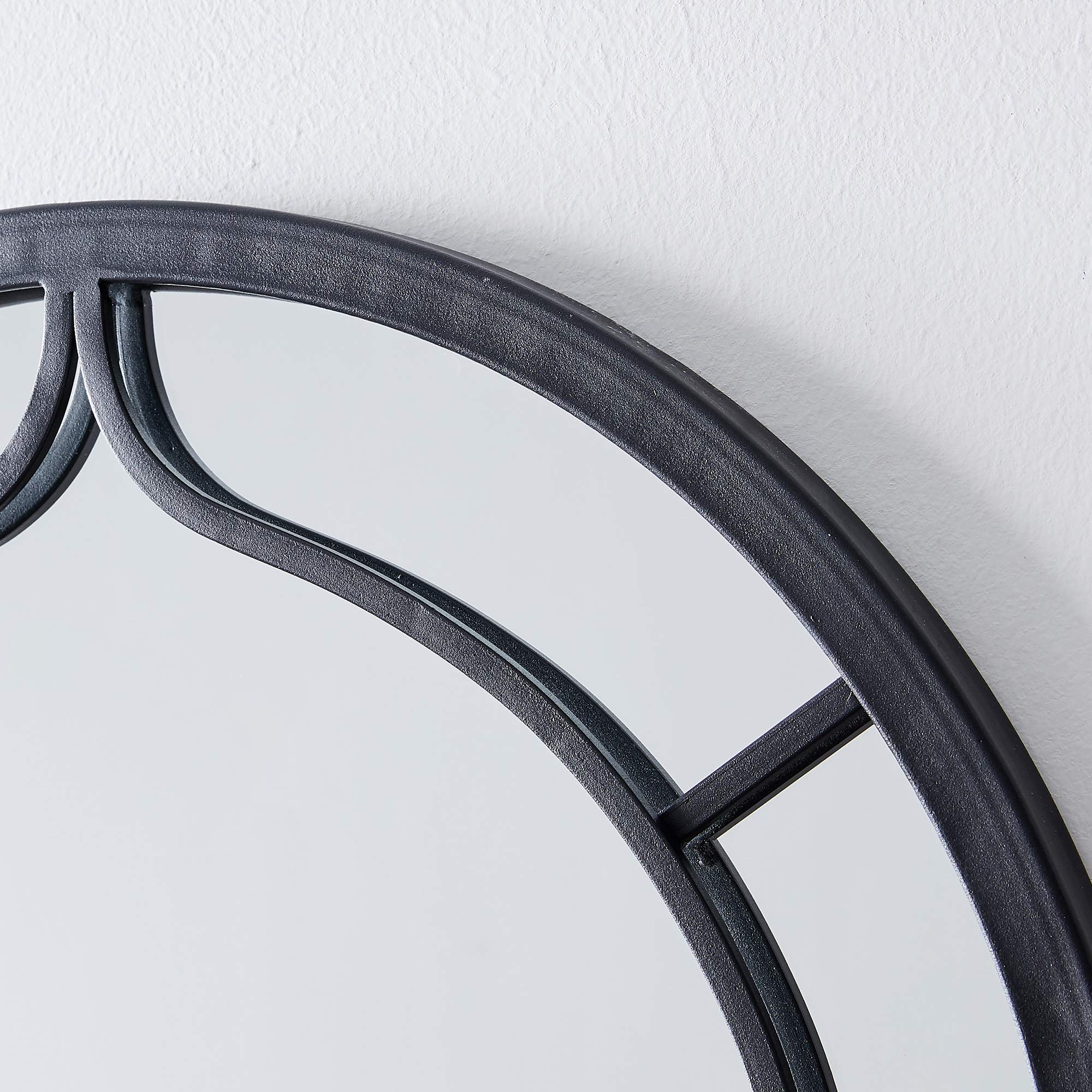 Ariana Farmhouse Arch Metal Mirror, American Crafted, Dark Gray