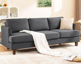 3 Seater Sofa Couch with Deep Seats, 89" Mid Century Modern Upholstered Sofa