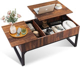 Lift Top Coffee Table with Storage, 40.9" Coffee Table with Lifting Top & Sliding Top,
