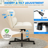 Criss Cross Office Chair with Wheels - Height Adjustable Swivel Desk Chair
