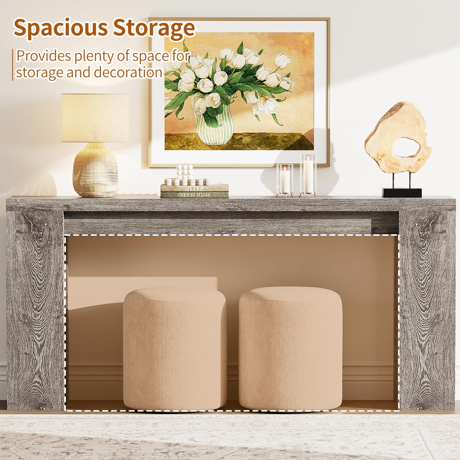 70.9" Extra Long Console Table - Farmhouse Entryway Table