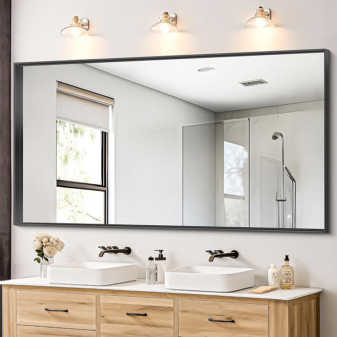 Black Bathroom Vanity Mirror, Black Wall Mirror