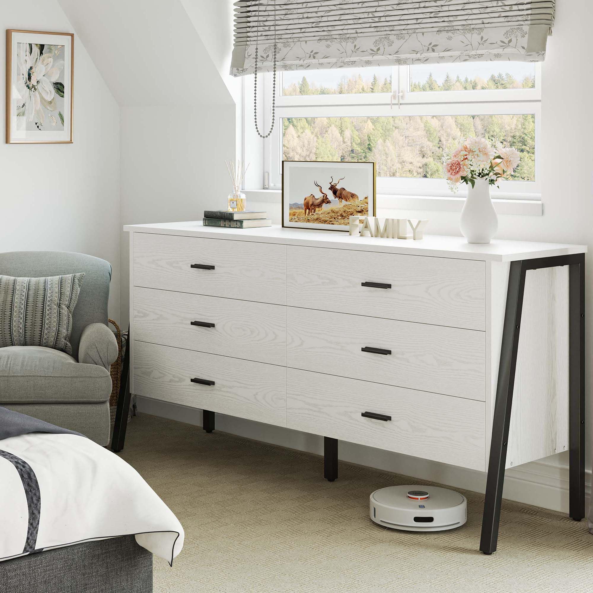 Drawer Dresser for Bedroom, Wood Dressers